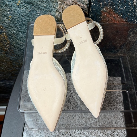 Badgley Mischka Fawn Mesh Pointed Toe Flat with Rhinestone - Picture 9 of 14